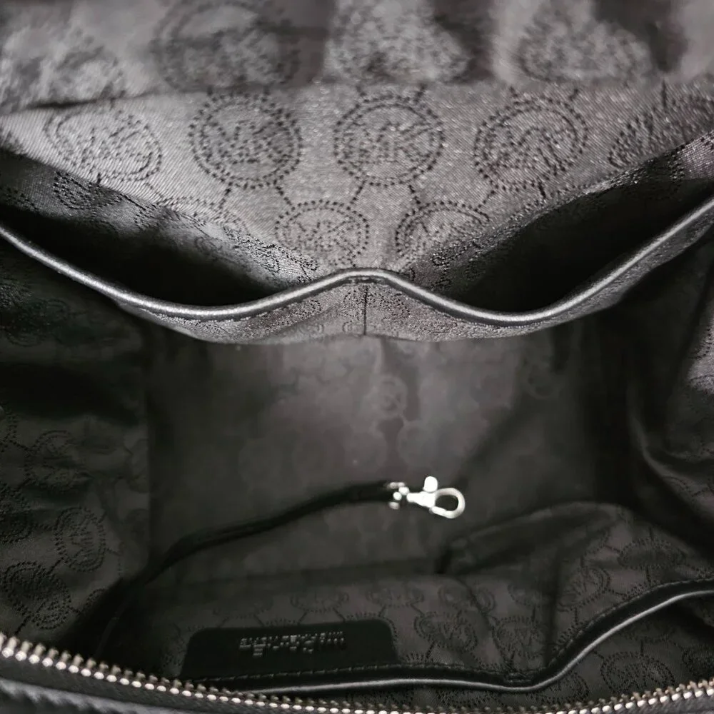 MICHAEL Michael Kors Lana Leather Colorblock Tote Handbag COA Black And White